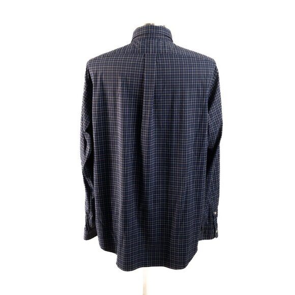 Polo Ralph Lauren Long Sleeve Plaid Blue Fit Shirt size Large - Picture 6 of 9